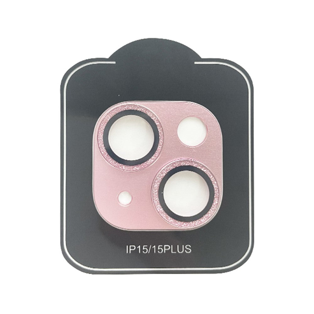 RURIHAI For iPhone 15 / 15 Plus Tempered Glass Camera Lens Protector Glitter Anti-scratch Rear Lens Film