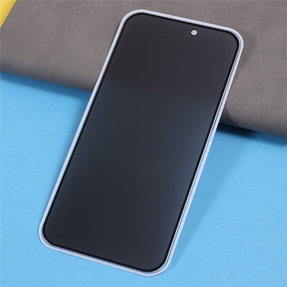For iPhone 15 Pro Anti-peep High Aluminium-silicon Glass Film Full Glue Silk Printing Full Coverage Screen Protector