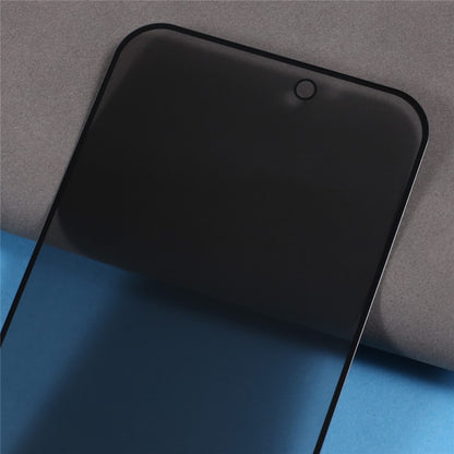 For iPhone 15 Pro Max Silk Printing Screen Protector Full Glue Full Cover High Aluminium-silicon Glass Anti-peep Film