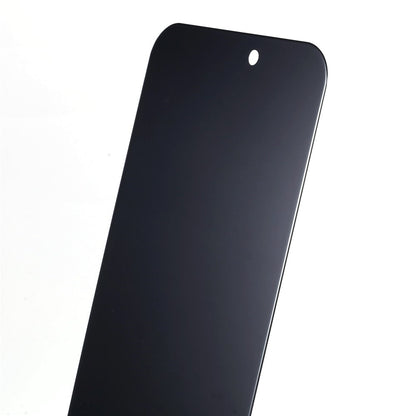 For iPhone 15 Pro Max Silk Printing Screen Protector Full Glue Full Cover High Aluminium-silicon Glass Anti-peep Film