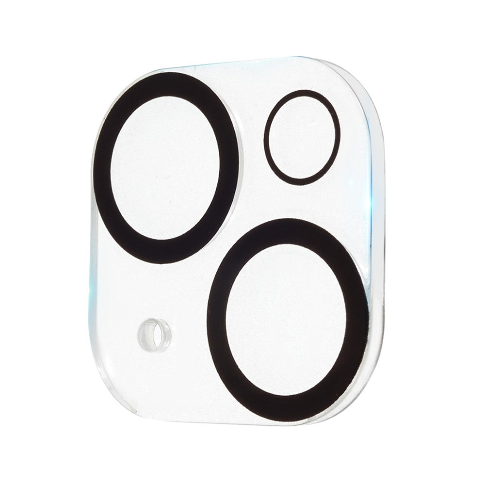 For iPhone 15 / 15 Plus Tempered Glass 3D Camera Lens Film Silk Printing Anti-scratch Phone Lens Protector
