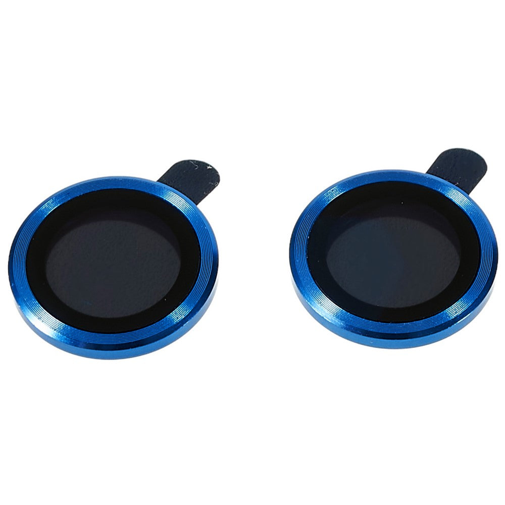 For iPhone 15 / 15 Plus Camera Lens Protector Set Tempered Glass+Metal CD Vein Lens Ring Cover Guard
