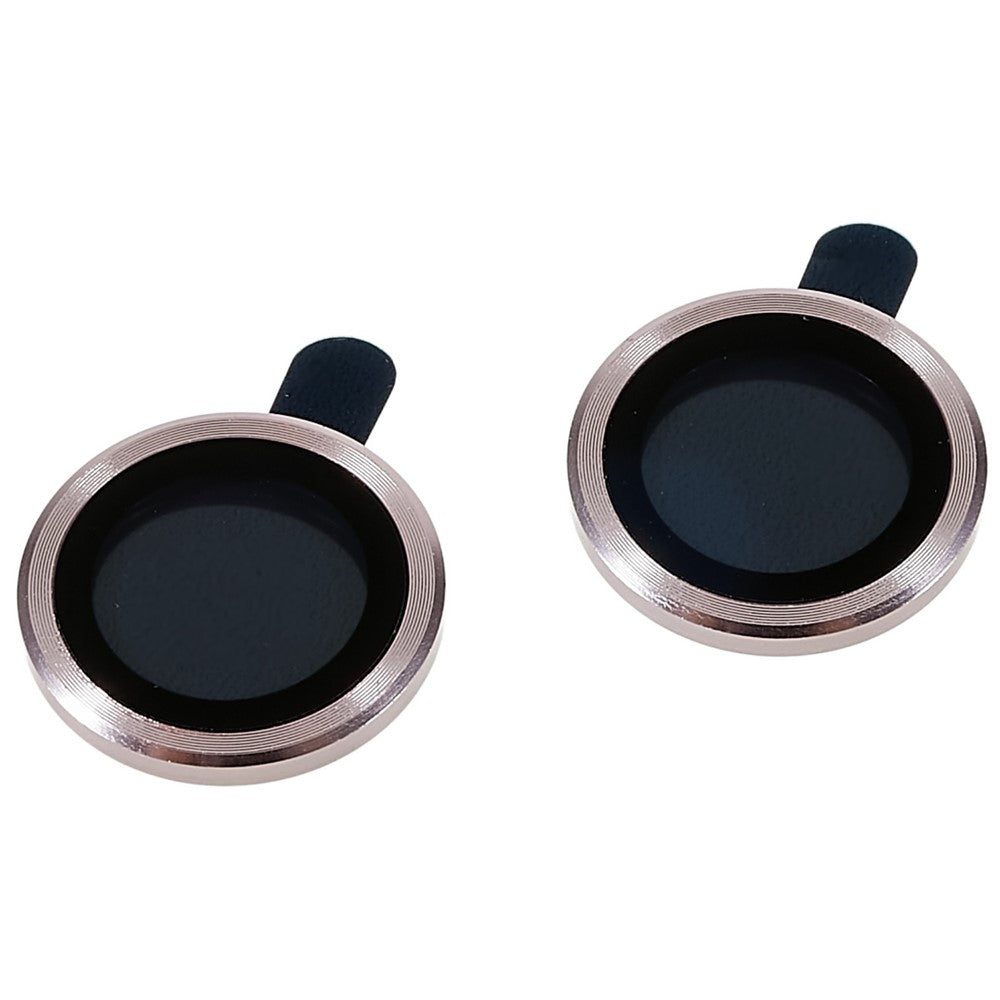 For iPhone 15 / 15 Plus Camera Lens Protector Set Tempered Glass+Metal CD Vein Lens Ring Cover Guard