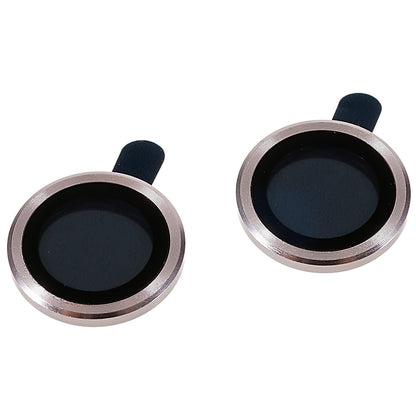 For iPhone 15 / 15 Plus Camera Lens Protector Set Tempered Glass+Metal CD Vein Lens Ring Cover Guard
