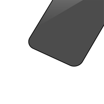 RURIHAI For iPhone 15 Full Cover High Aluminium-silicon Glass Film Silk Printing Black Edge Anti-spy Screen Protector