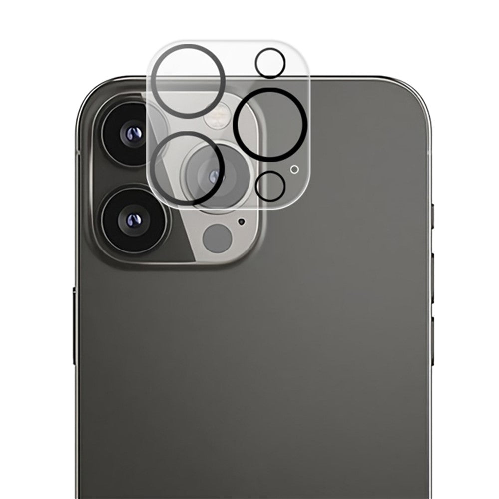 For iPhone 15 Pro / 15 Pro Max 3D Silk Printing Camera Lens Film Tempered Glass Phone Rear Lens Protector