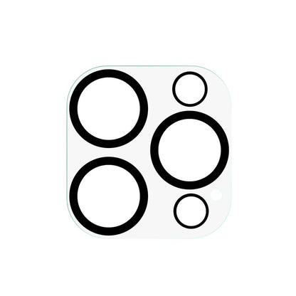 For iPhone 15 Pro / 15 Pro Max 3D Silk Printing Camera Lens Film Tempered Glass Phone Rear Lens Protector