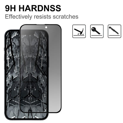 Anti-spy Privacy Protection Screen Protector for iPhone 15 , 2.5D Arc Edge Tempered Glass Phone Screen Film