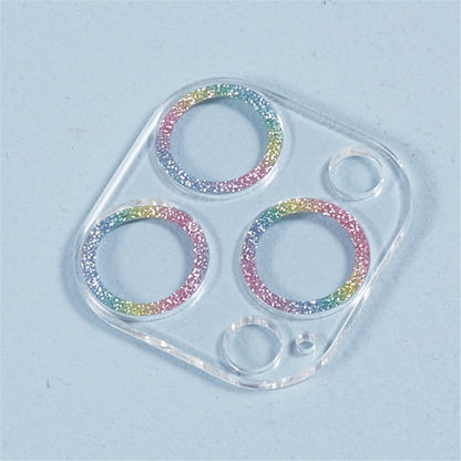 2PCS for iPhone 15 Pro / 15 Pro Max Glitter Camera Lens Protector 3D Tempered Glass Integrated Lens Film