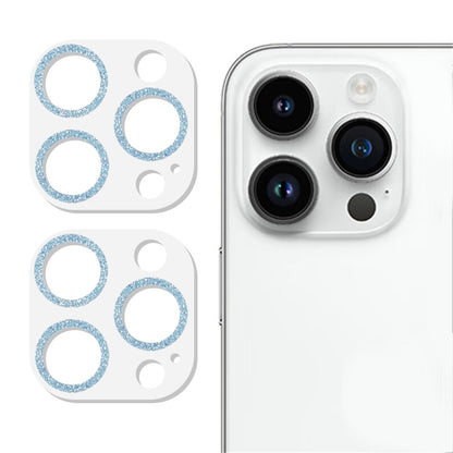 2PCS for iPhone 15 Pro / 15 Pro Max Glitter Camera Lens Protector 3D Tempered Glass Integrated Lens Film