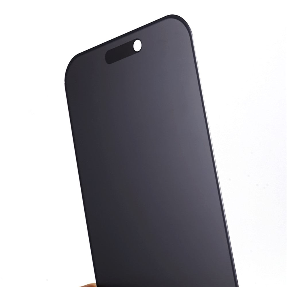 For iPhone 15 Plus Matte Privacy Screen Protector Full Cover 180-degree Anti-spy Tempered Glass Film with Anti-dust Net