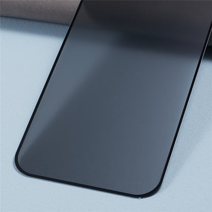 2Pcs 180-degree Anti-spy Screen Protector for iPhone 15 Pro Max Matte Full Coverage Tempered Glass Film with Anti-dust Net