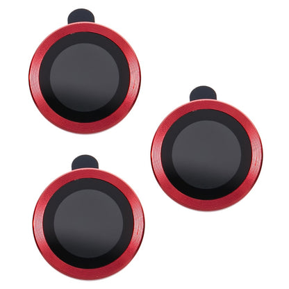 For iPhone 15 Pro / 15 Pro Max 1 Set Camera Lens Protector Metal Ring Tempered Glass Electroplating CD Vein Lens Film