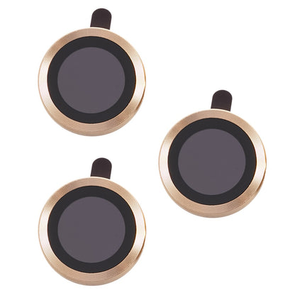 For iPhone 15 Pro / 15 Pro Max 1 Set Camera Lens Protector Metal Ring Tempered Glass Electroplating CD Vein Lens Film