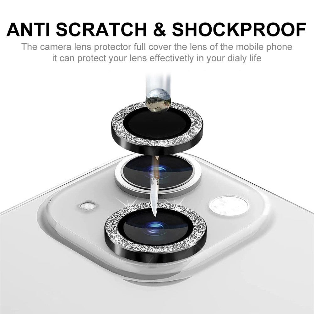ENKAY HAT PRINCE For iPhone 15  /  15 Plus Camera Lens Protector Glitter Tempered Glass Lens Film