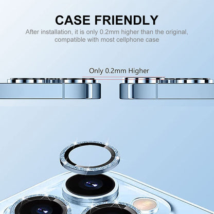 ENKAY HAT PRINCE For iPhone 15  /  15 Plus Camera Lens Protector Glitter Tempered Glass Lens Film