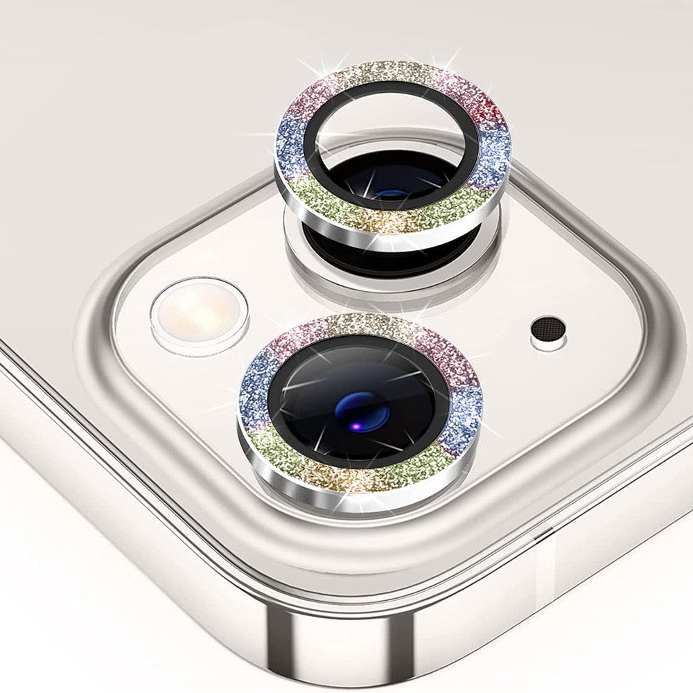 ENKAY HAT PRINCE For iPhone 15  /  15 Plus Camera Lens Protector Glitter Tempered Glass Lens Film