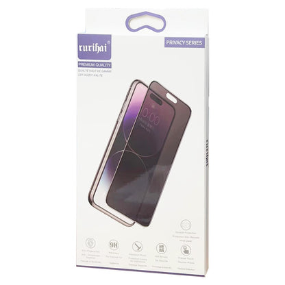 RURIHAI For iPhone 15 Plus Privacy Screen Protector AGC Glass Dust-Proof Easy Installation Film