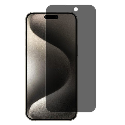 For iPhone 15 Pro Anti-Spy Film Full Cover 0.3mm Arc Edge Tempered Glass Screen Protector