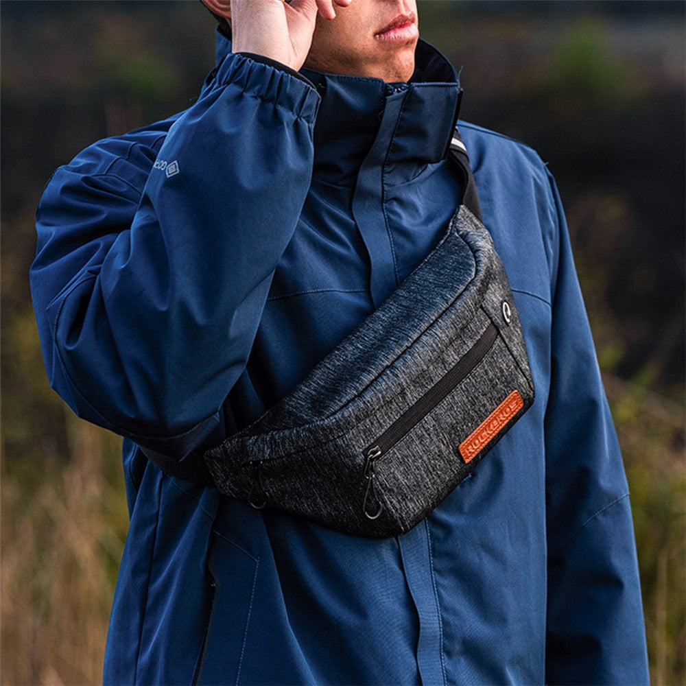ROCKBROS H33 Polyester Waist Bag Adjustable Crossbody Bag Portable Cycling Camping Chest Bag