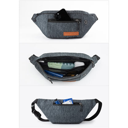 ROCKBROS H33 Polyester Waist Bag Adjustable Crossbody Bag Portable Cycling Camping Chest Bag