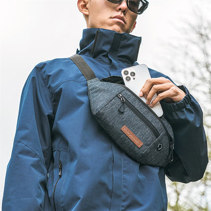 ROCKBROS H33 Polyester Waist Bag Adjustable Crossbody Bag Portable Cycling Camping Chest Bag