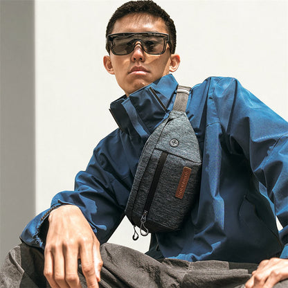 ROCKBROS H33 Polyester Waist Bag Adjustable Crossbody Bag Portable Cycling Camping Chest Bag