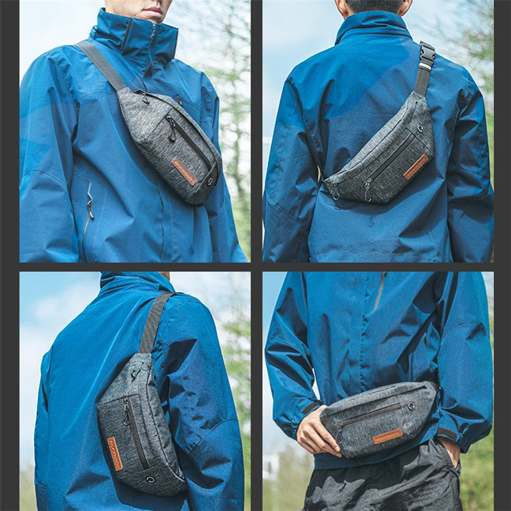 ROCKBROS H33 Polyester Waist Bag Adjustable Crossbody Bag Portable Cycling Camping Chest Bag