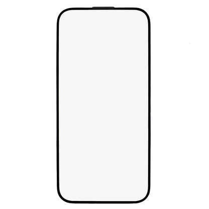 For iPhone 15 Pro Max Tempered Glass Screen Protector with Dust-Proof Net Black Edge Silk Printing Full Cover Clear Screen Film