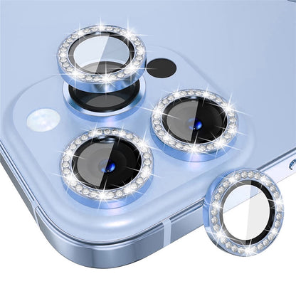 ENKAY HAT PRINCE 1 Set For iPhone 15 Pro / 15 Pro Max Camera Lens Protector Rhinestone Decor Rear Lens Film