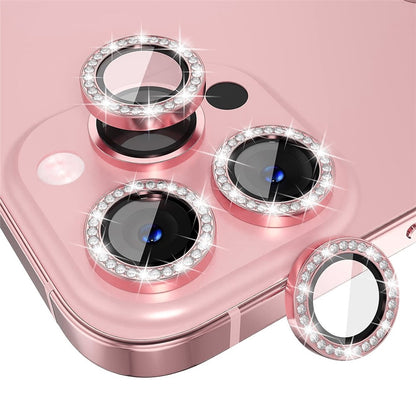 ENKAY HAT PRINCE 1 Set For iPhone 15 Pro / 15 Pro Max Camera Lens Protector Rhinestone Decor Rear Lens Film