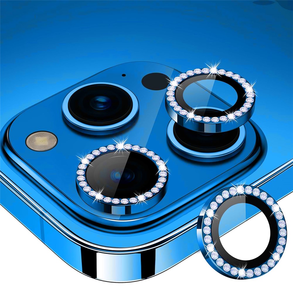 ENKAY HAT PRINCE 1 Set For iPhone 15 Pro / 15 Pro Max Camera Lens Protector Rhinestone Decor Rear Lens Film