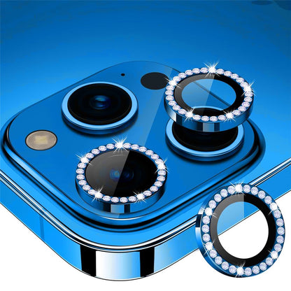 ENKAY HAT PRINCE 1 Set For iPhone 15 Pro / 15 Pro Max Camera Lens Protector Rhinestone Decor Rear Lens Film