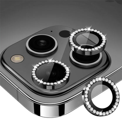 ENKAY HAT PRINCE 1 Set For iPhone 15 Pro / 15 Pro Max Camera Lens Protector Rhinestone Decor Rear Lens Film