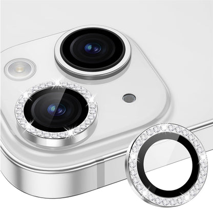 ENKAY HAT PRINCE 1 Set For iPhone 15 / 15 Plus Camera Lens Protector AR HD Clear Rhinestone Rear Lens Film