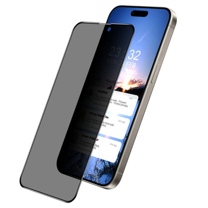 IMAK For iPhone 15 Pro Anti-spy Tempered Glass Film Full Cover AB Glue Screen Protector