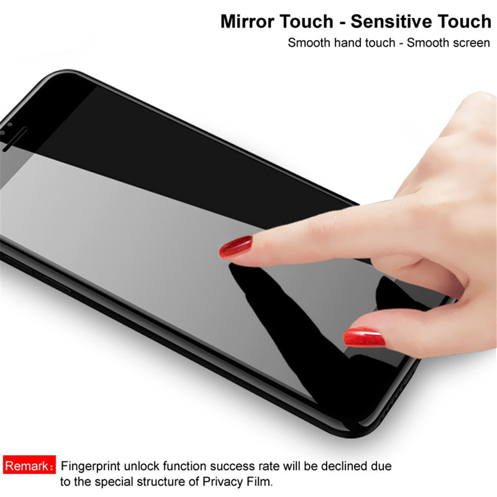 IMAK For iPhone 15 Pro Anti-spy Tempered Glass Film Full Cover AB Glue Screen Protector