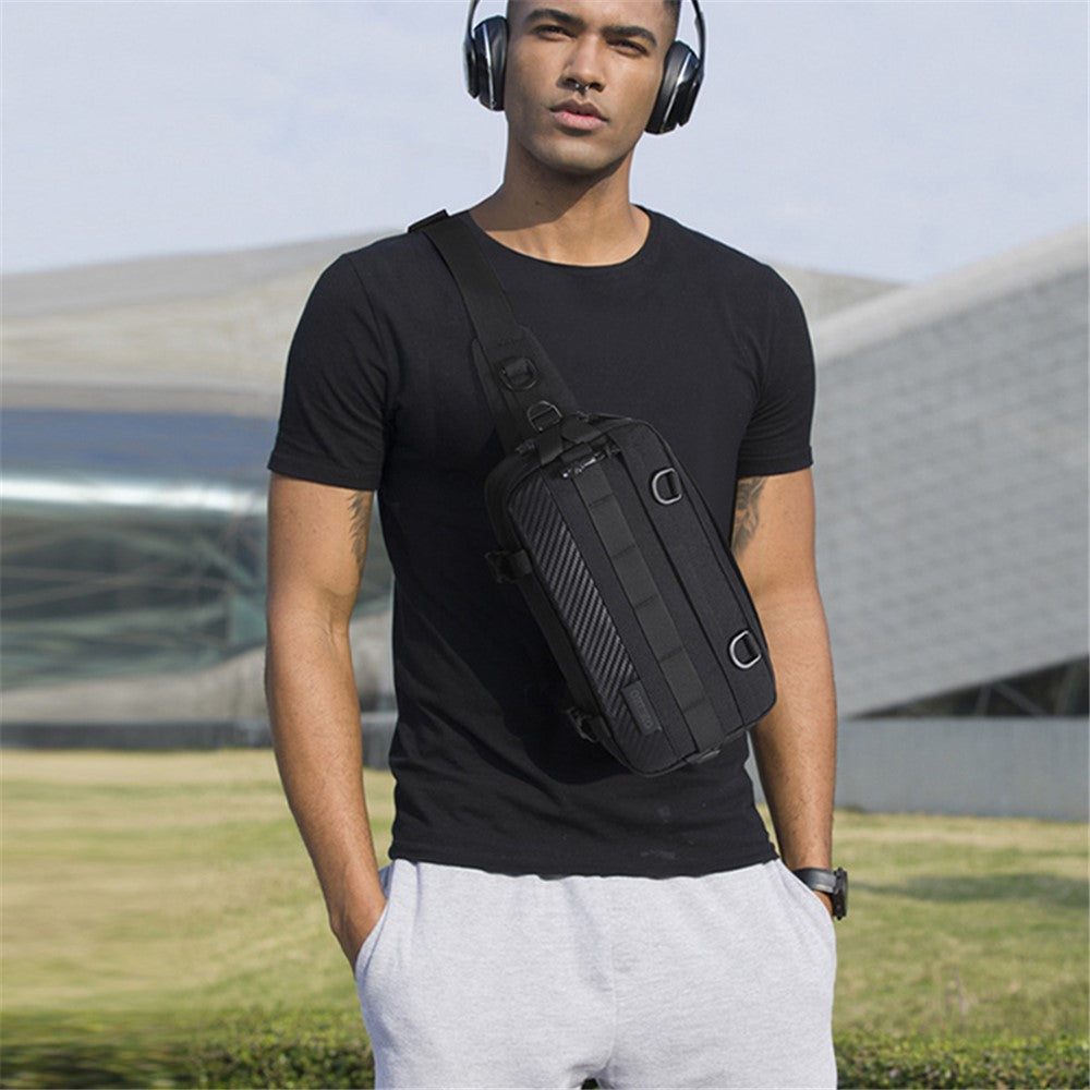 OZUKO 9676 Outdoor Tactical Men Crossbody Bag Oxford Cloth Chest Pack