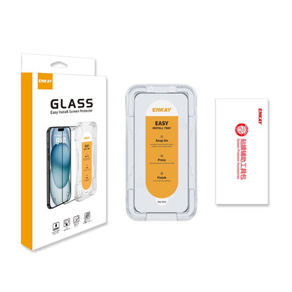 ENKAY HAT PRINCE For iPhone 17e / 16e / 14 Screen Protector Silk Printing Complete Covering Screen Film Guard