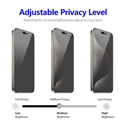 ENKAY HAT PRINCE For iPhone 15 Pro Max Screen Protector Privacy Full Coverage Anti-fingerprint Film