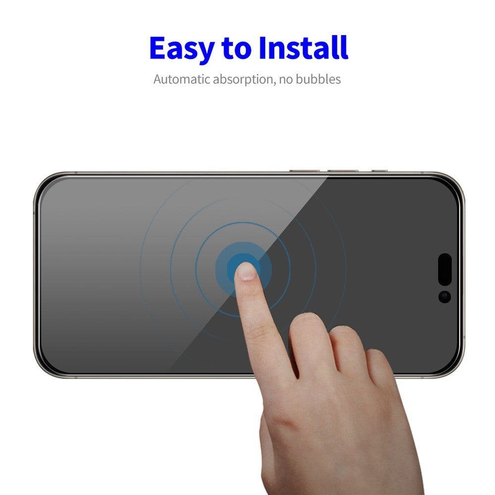ENKAY HAT PRINCE For iPhone 15 Pro Max Screen Protector Privacy Full Coverage Anti-fingerprint Film