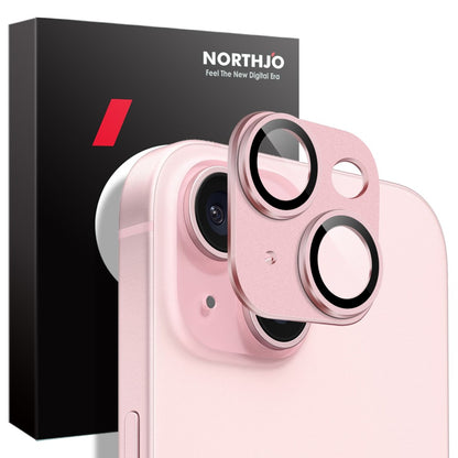 NORTHJO For iPhone 15 Plus / 15 Camera Lens Protector Matte Plate Integrated Aluminum Alloy Lens Film