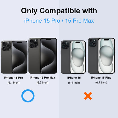 NORTHJO For iPhone 15 Pro / 15 Pro Max Camera Lens Protector Matte Metal + Tempered Glass Integrated Lens Film