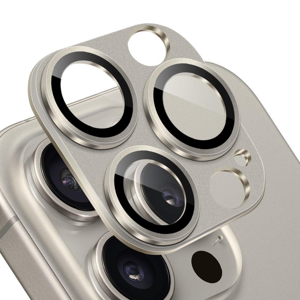 NORTHJO For iPhone 15 Pro / 15 Pro Max Camera Lens Protector Matte Metal + Tempered Glass Integrated Lens Film
