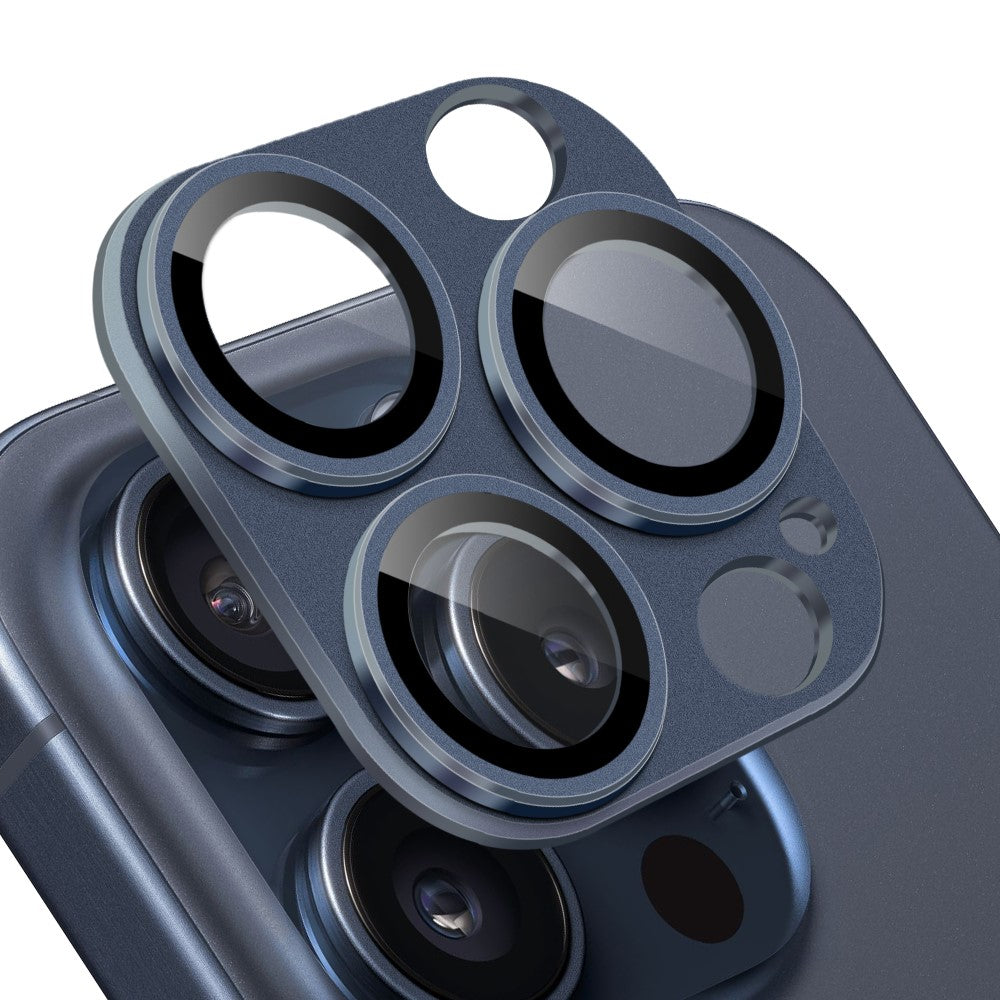 NORTHJO For iPhone 15 Pro / 15 Pro Max Camera Lens Protector Matte Metal + Tempered Glass Integrated Lens Film