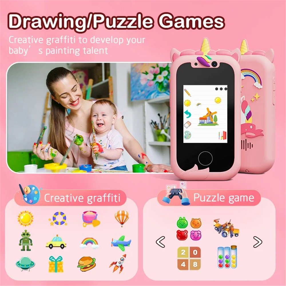 KP06 Kids Camera 24MP HD Digital Selfie Camera Toys for Kids Children Portable Video Camera