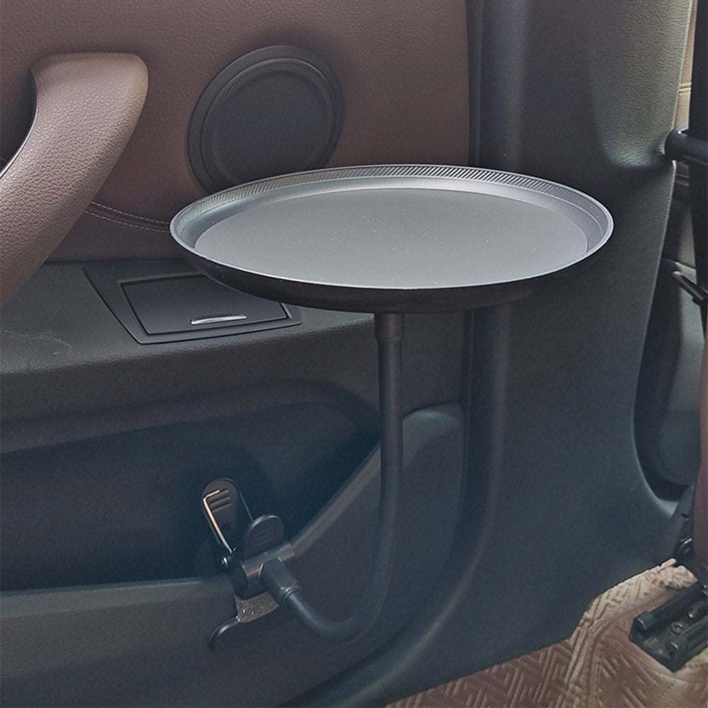 C003 Flexible Arm Car Food Tray Clip On Portable Dining Table for Snacks Drinks Organizer