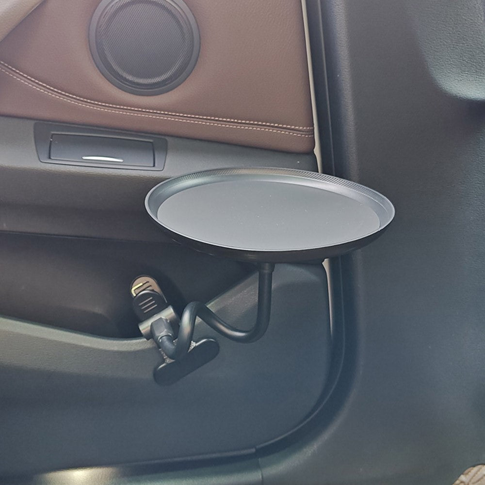 C003 Flexible Arm Car Food Tray Clip On Portable Dining Table for Snacks Drinks Organizer
