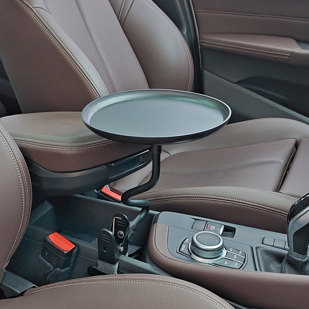 C003 Flexible Arm Car Food Tray Clip On Portable Dining Table for Snacks Drinks Organizer