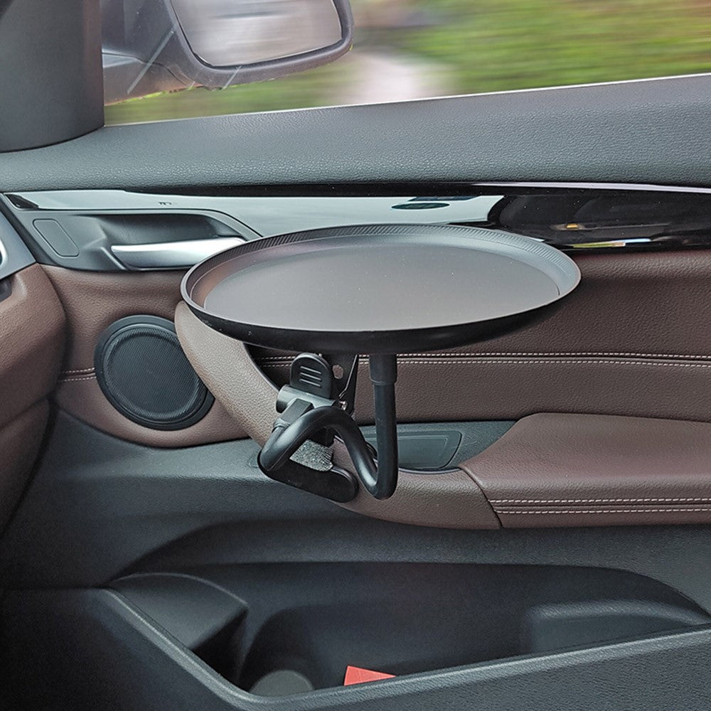 C003 Flexible Arm Car Food Tray Clip On Portable Dining Table for Snacks Drinks Organizer